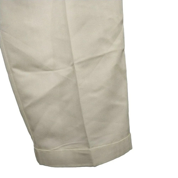 La Cabana Pleated Cuffed Pants Men Size 32 x 30 Sand Tan Zipper Fly NEW - Picture 3 of 11